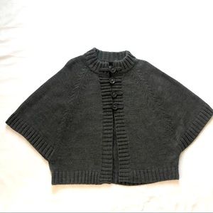 Apostrophe Gray Knit Shawl SIZE XL